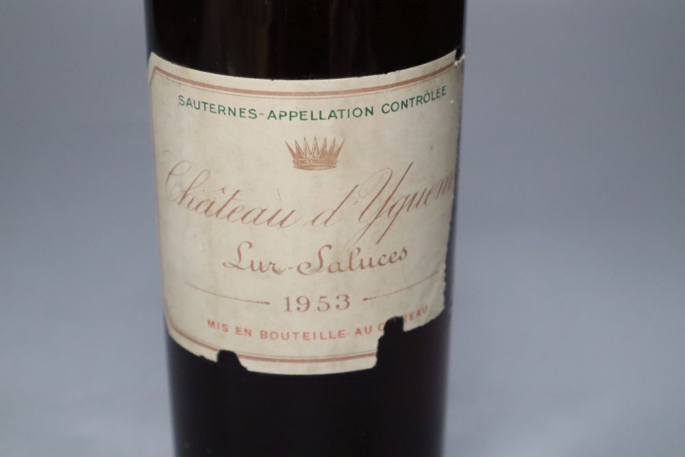 One bottle of Chateau dYquem, 1953.